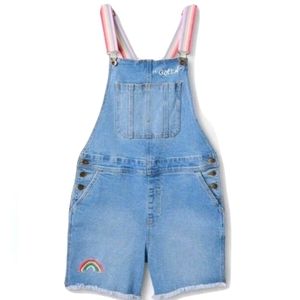 NWT Adult Rainbow Shortalls Overalls Size XXL , Target Limited Edition